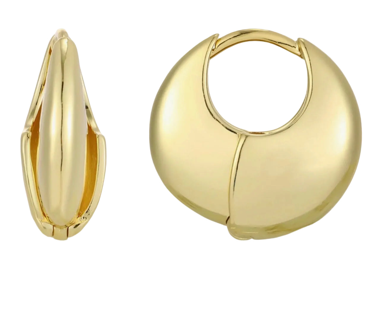 sculptural hoop earrings