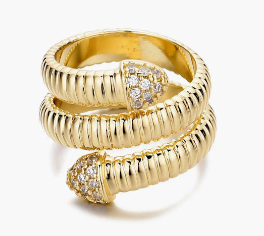 wraparound coil ring