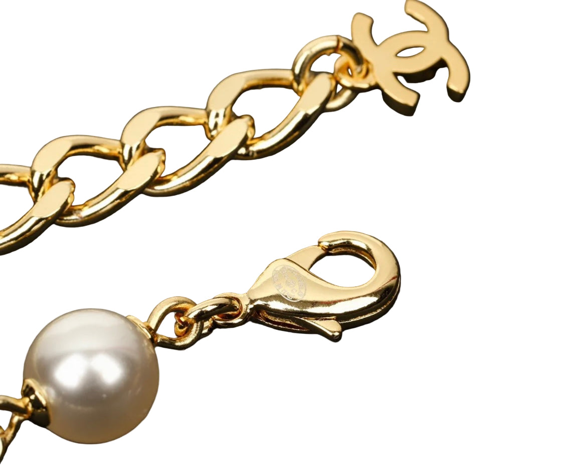 18K CC Black Pearls Necklace