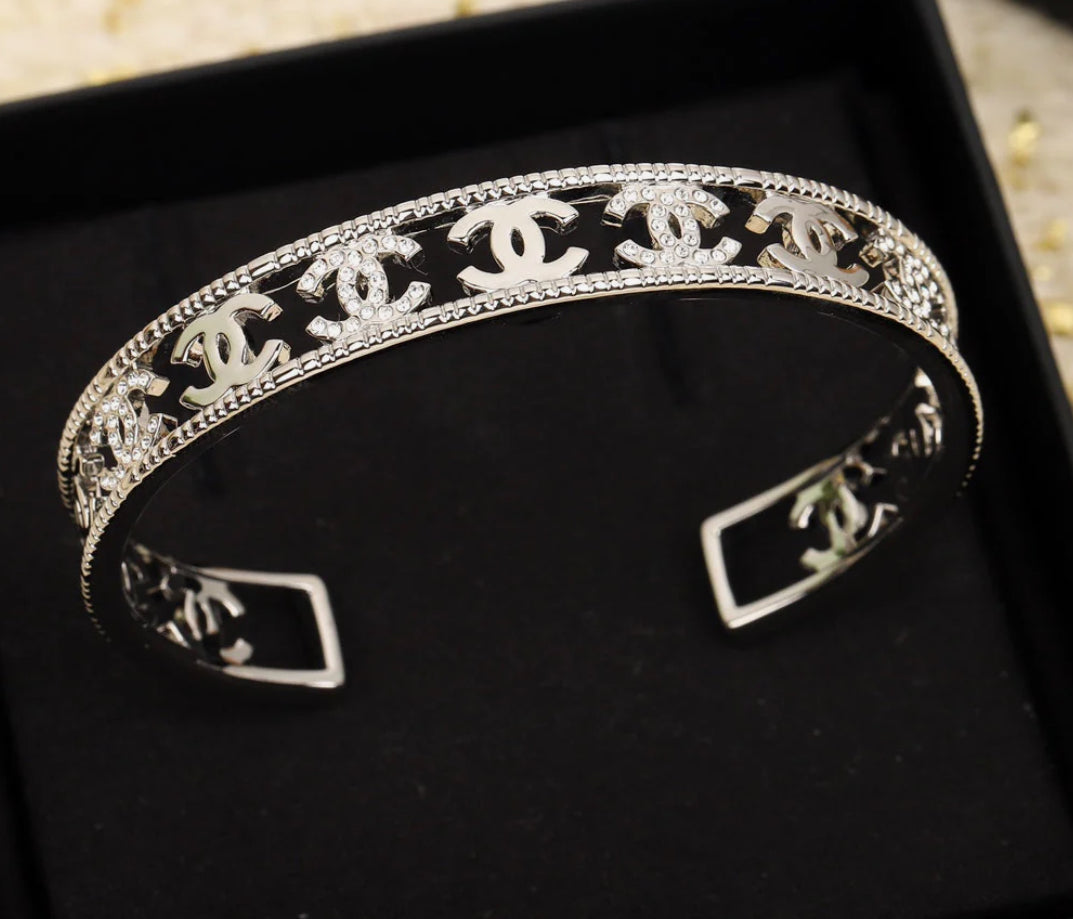18K CC Open Cuff Bracelet
