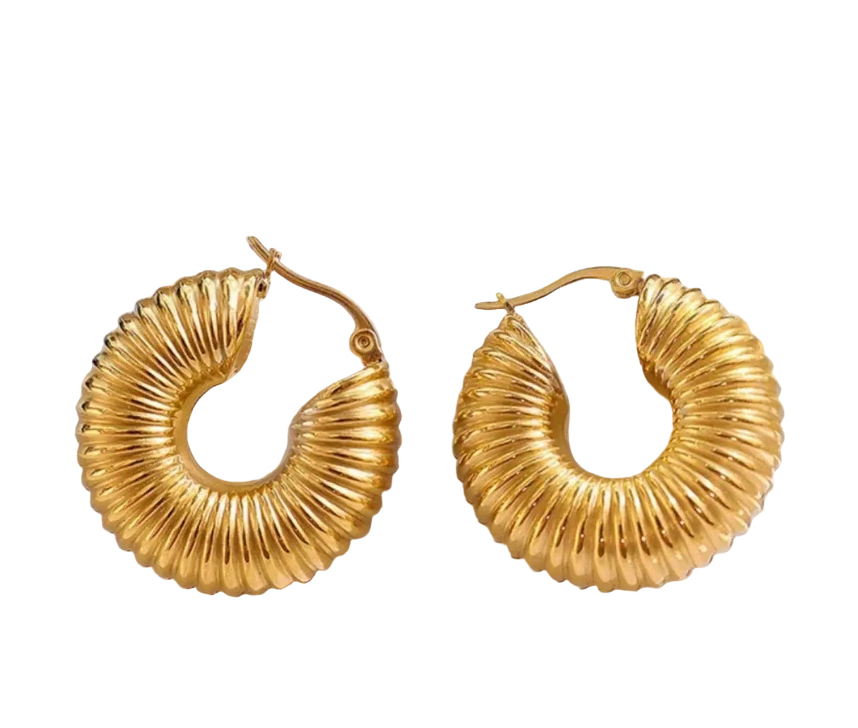 Geometric Thread Circle Hoop Earrings