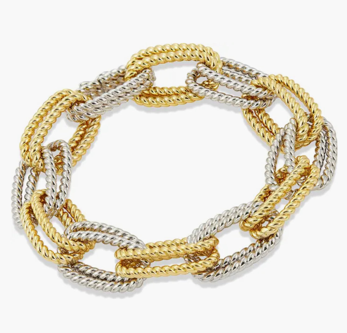 Chunky two-tone bracelet