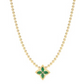 14K Gold Vermeil & Cubic Zirconia Clover Necklace