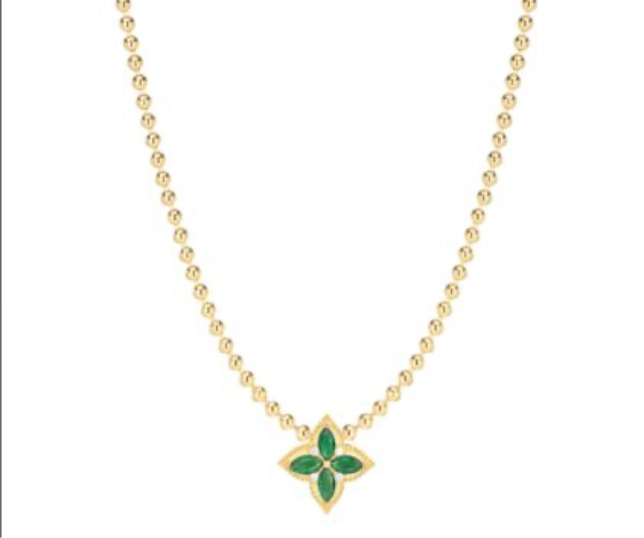 14K Gold Vermeil & Cubic Zirconia Clover Necklace