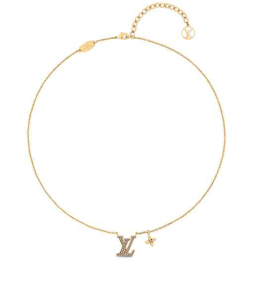 18K Plated L Gold Necklace