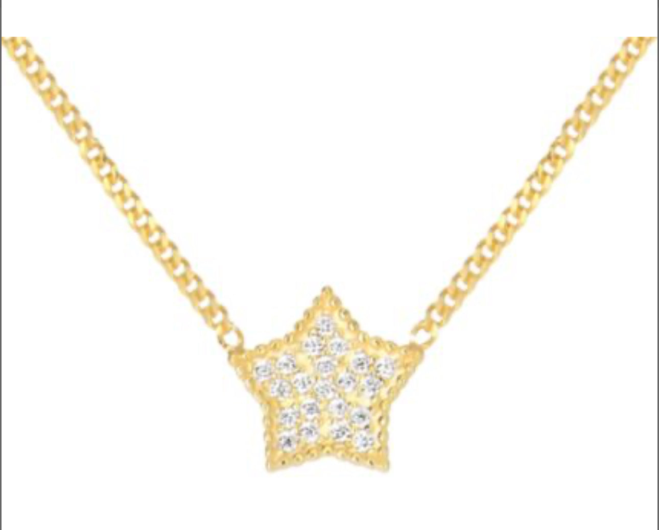 Cubic  zirconia studded star pendant