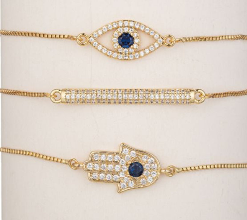 Elegant evil eye protection bracelets