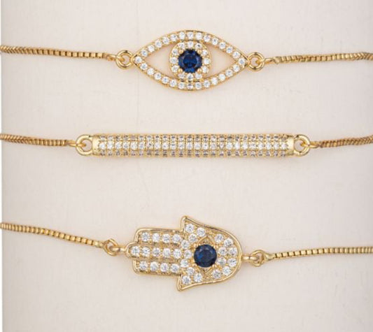 Elegant evil eye protection bracelets