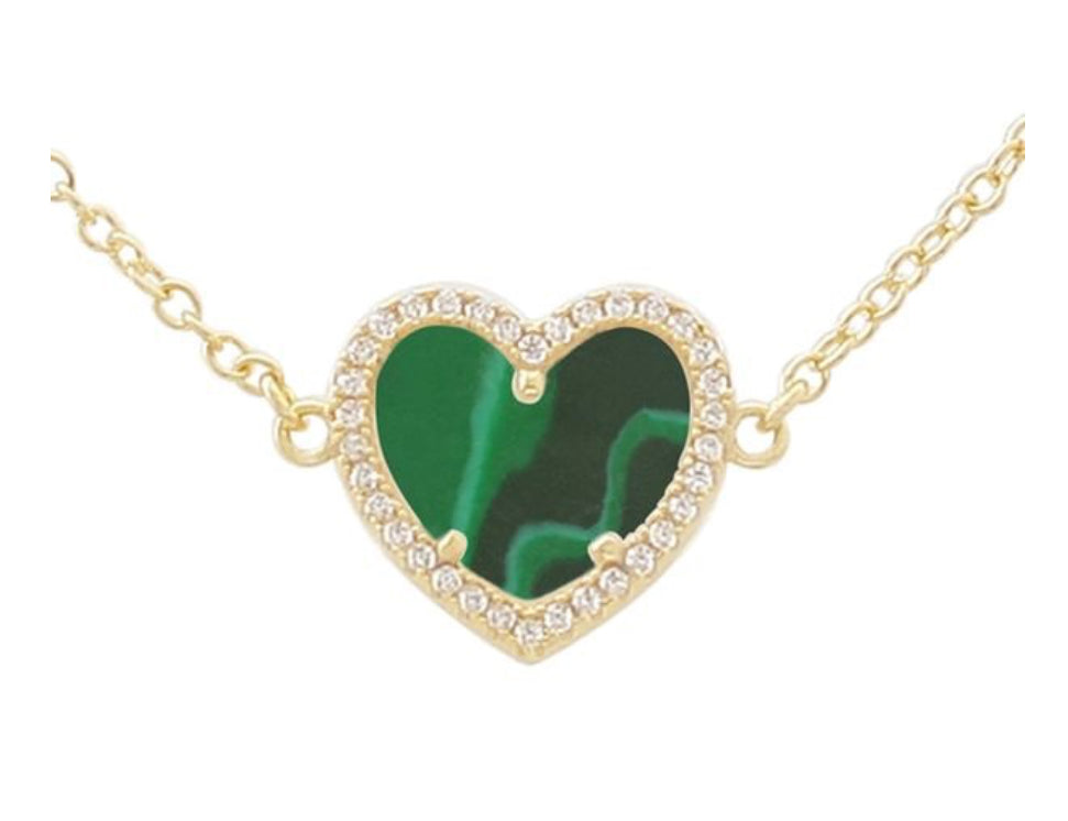 14K Goldplated, Synthetic Emerald & Cubic Zirconia Pendant Necklace