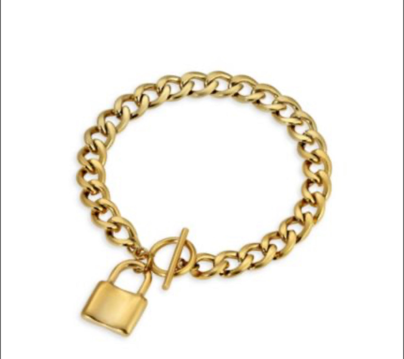 Goldtone Cuban Link Bracelet