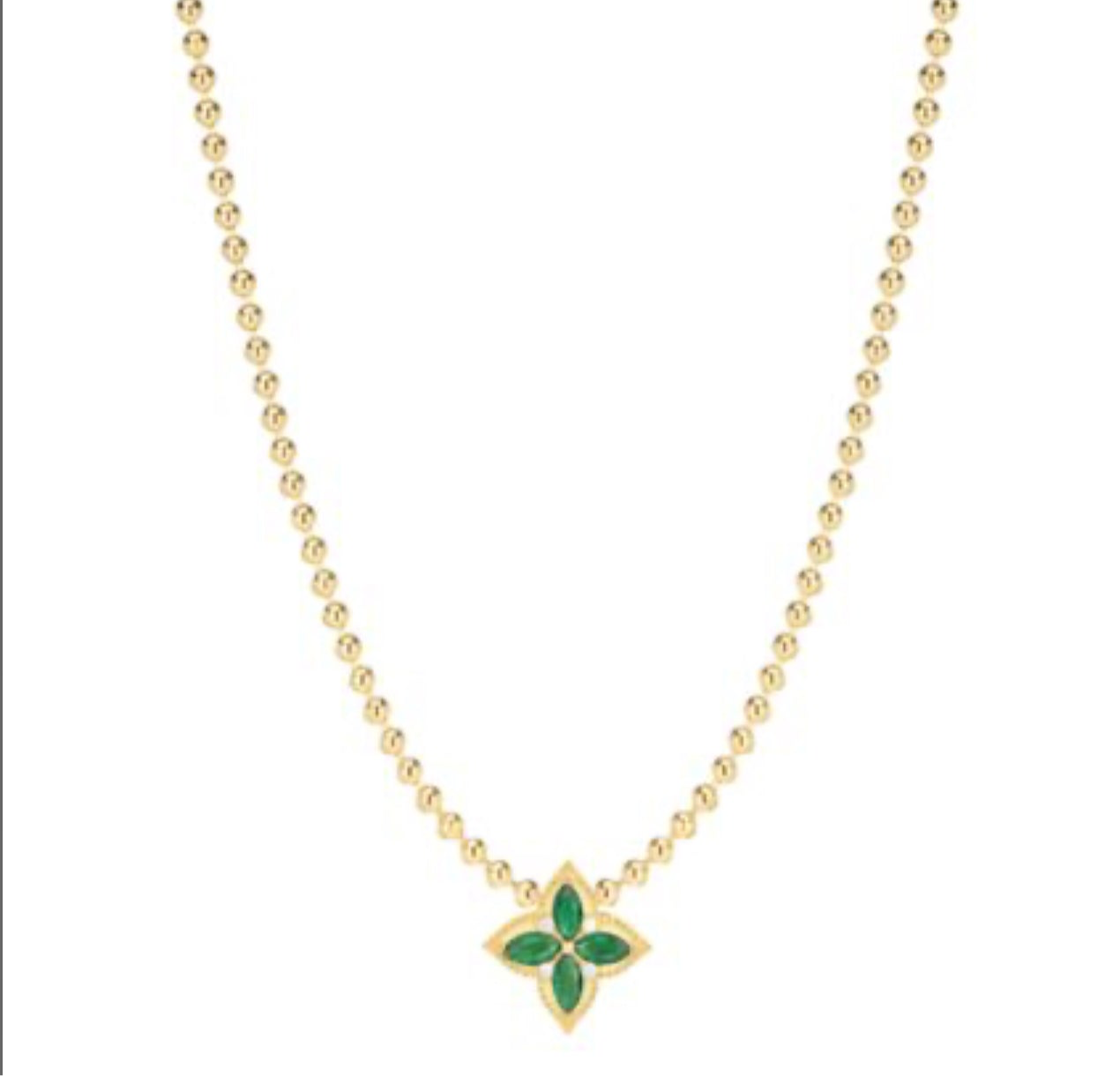 14K Gold Vermeil & Cubic Zirconia Clover Necklace