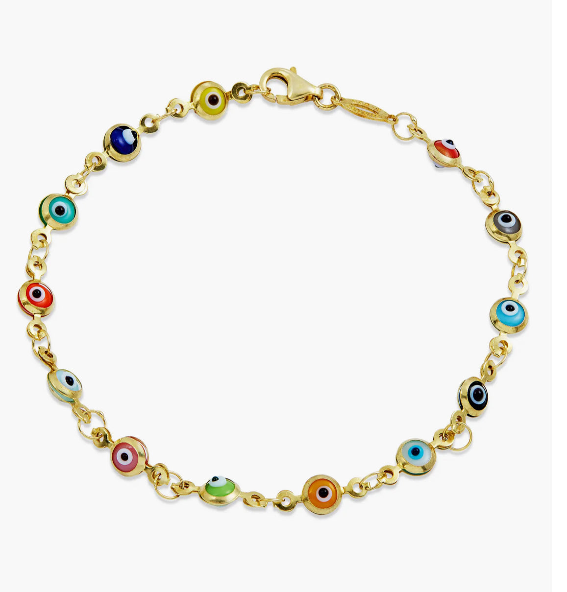 Colorful enamel draws the eye protection bracelet!