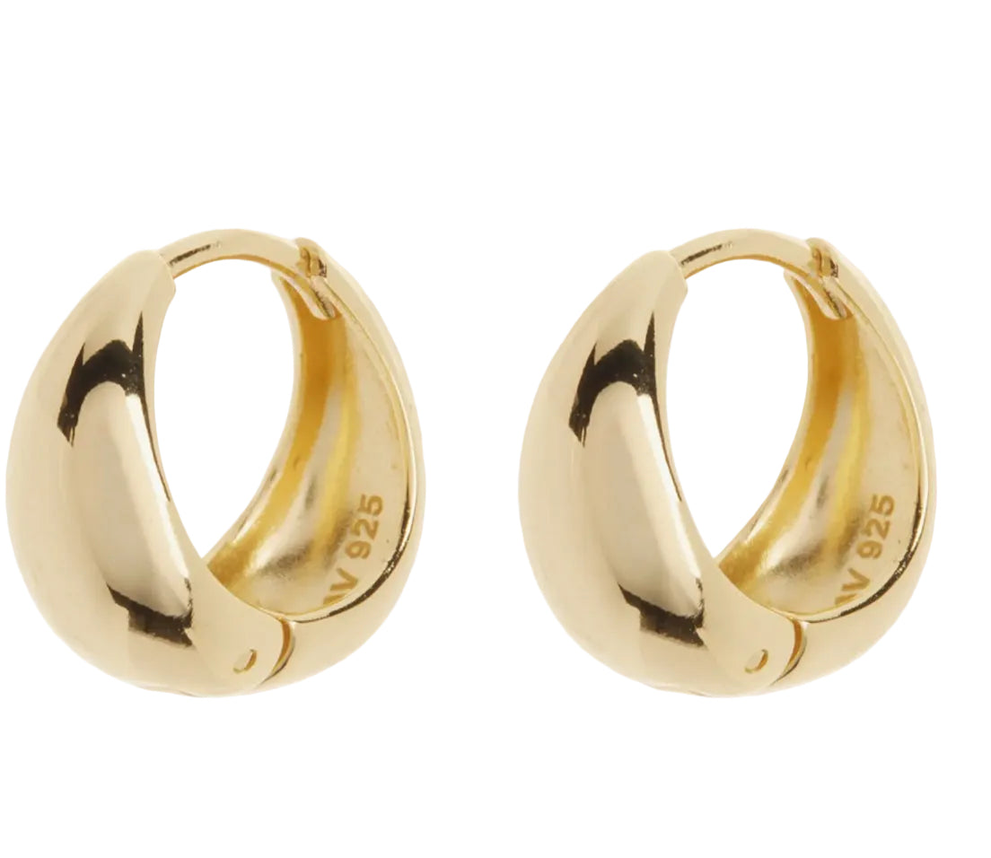 Puffy Huggie Hoop Earrings