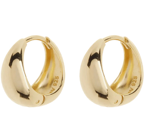 Puffy Huggie Hoop Earrings