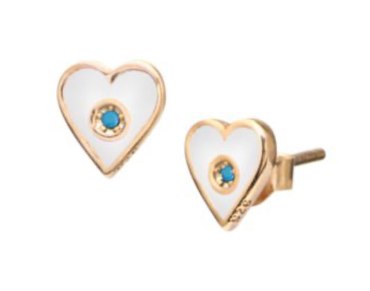 Heart-shaped studs.